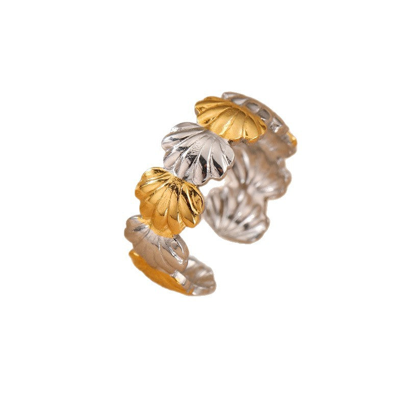 Fashion Stainless Steel Ocean Summer Beach Style Female Popular Opening Rings
