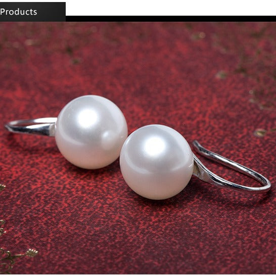 Fresh Simple Style Micro Inlaid Pearls Artificial Pearl Fashion Ladies Stud Earrings