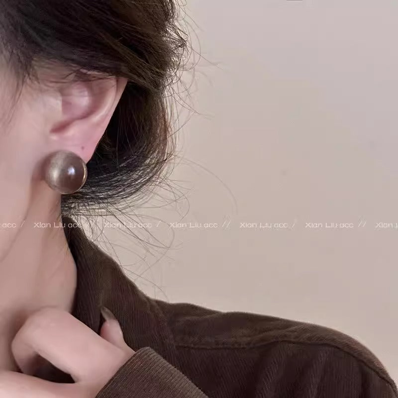 Women's Crystal Love Heart White Ear Niche High Earrings