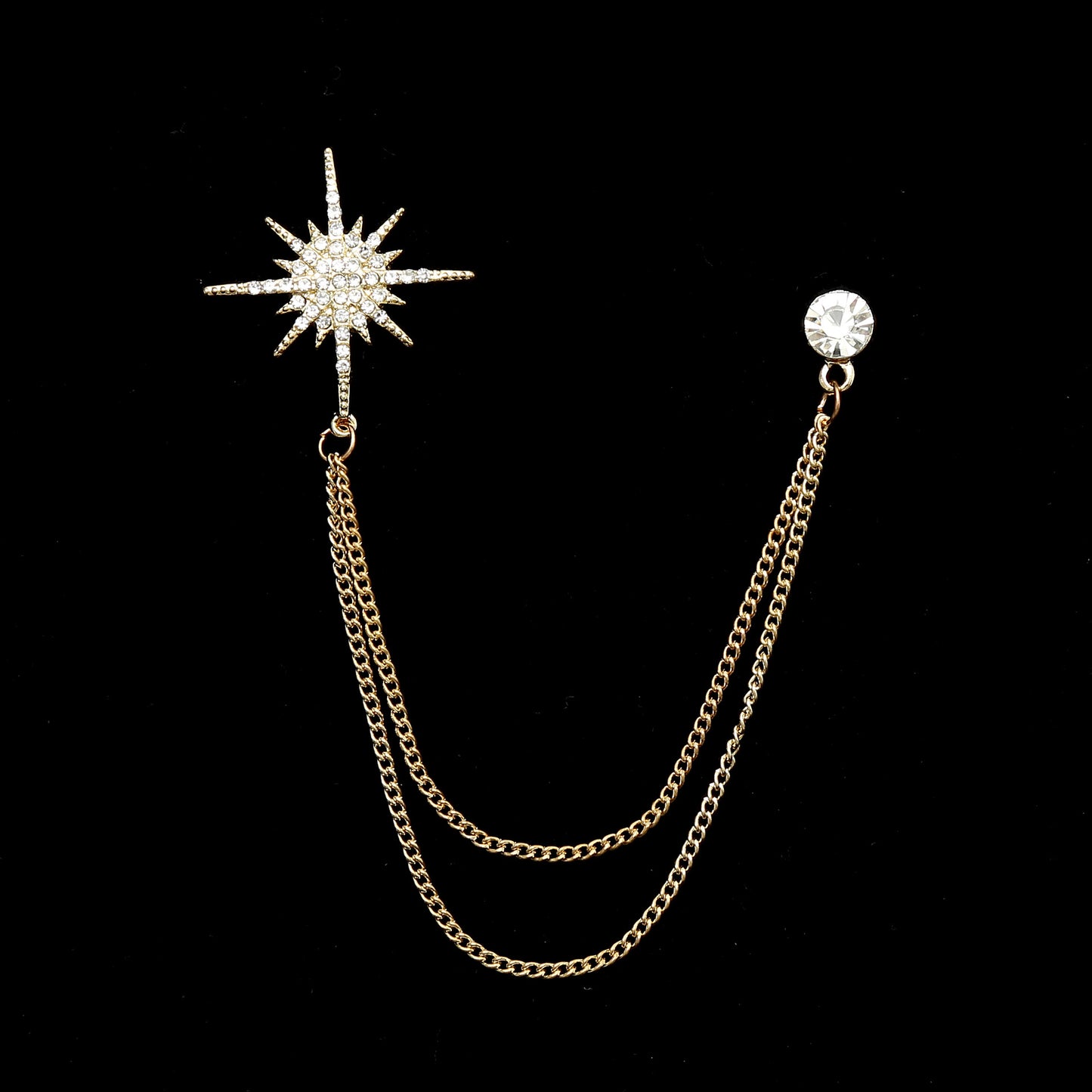 Men's Collar Pin Five-pointed Star Corsage Simple Brooches