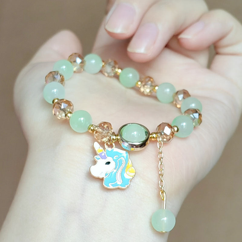 Women's Sweet Live Gift Small Jewelry Gradient Cartoon Two-color Bracelets