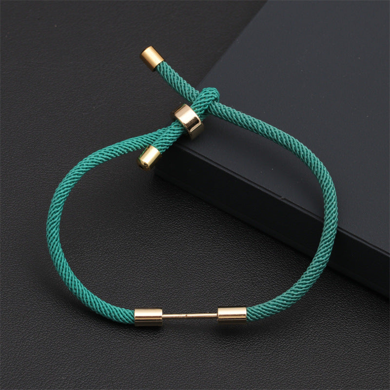 Women's Colorful Woven Red Milan Rope Adjustable Crown Bracelets