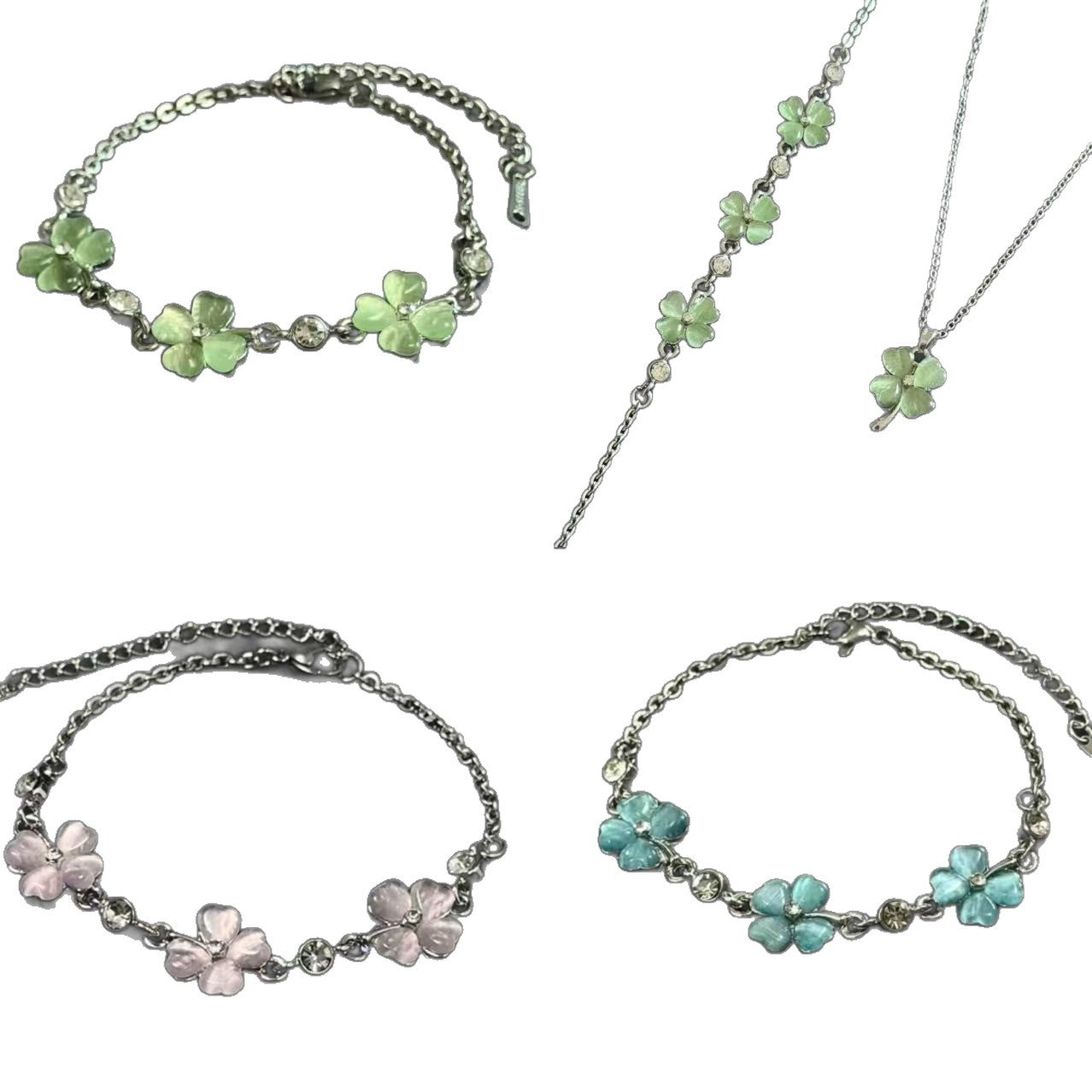 Lucky Four-leaf Clover High-grade Flower Exquisite Bracelet