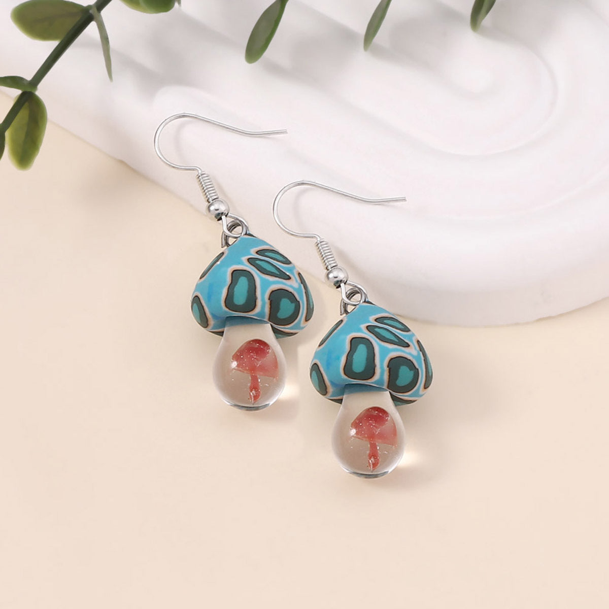Transparent Mushroom Unique Hooks Simple Trendy Pastoral Ear Hook