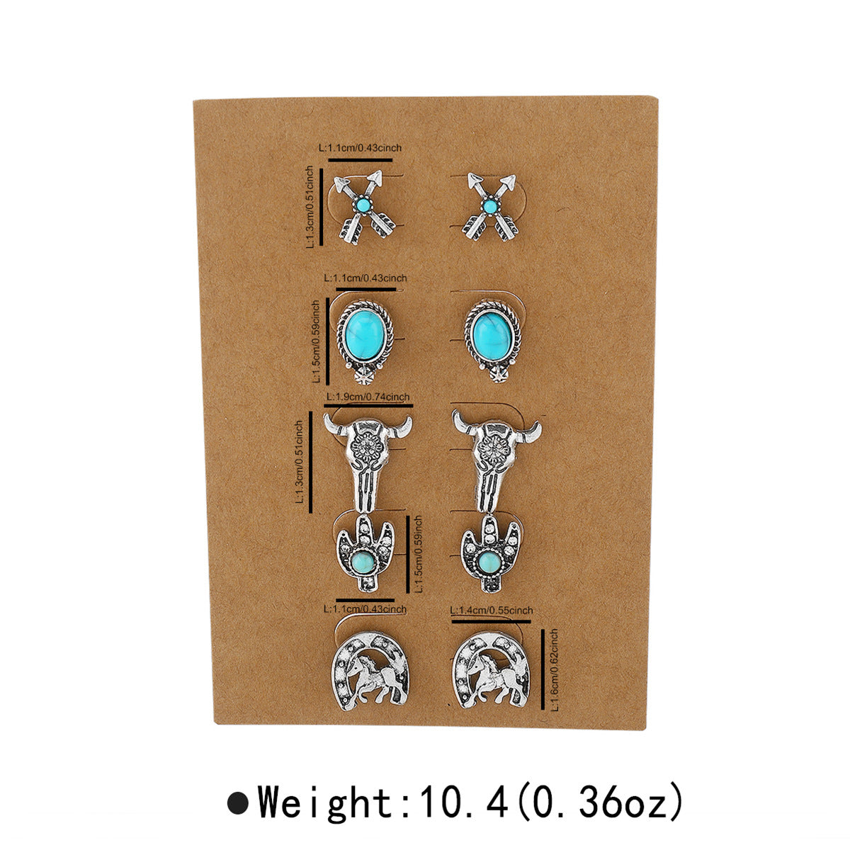 Heart Water Drops Geometric Pairs Earings Stud Earrings