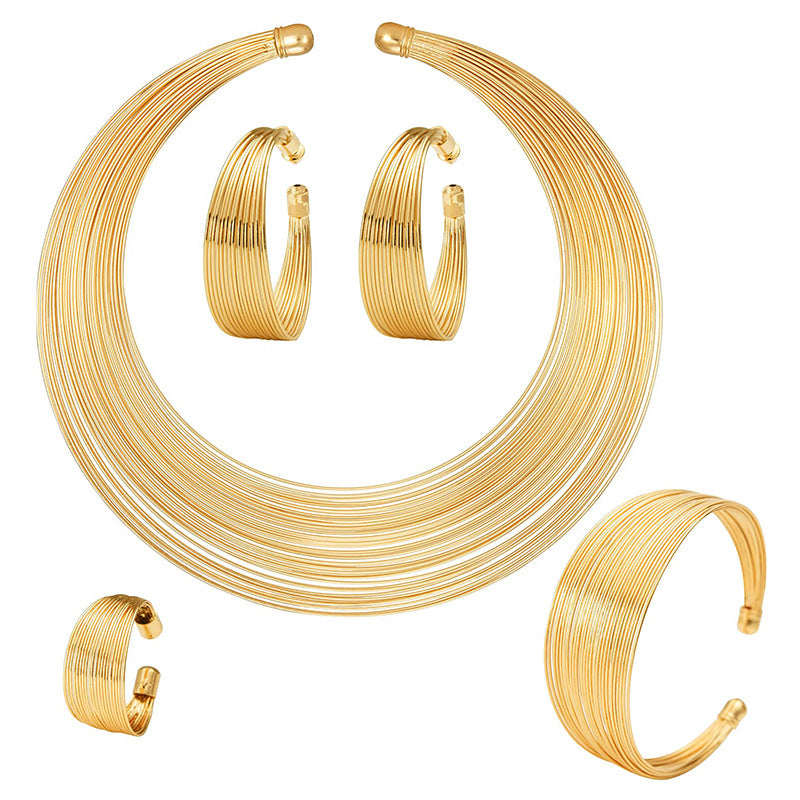 Durable Charming Bridal Exaggerated Metal Punk Bracelets