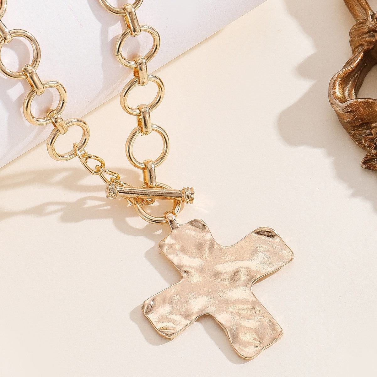 Thick Cross Cold Style Simple Clavicle Chain Female Light Pendants