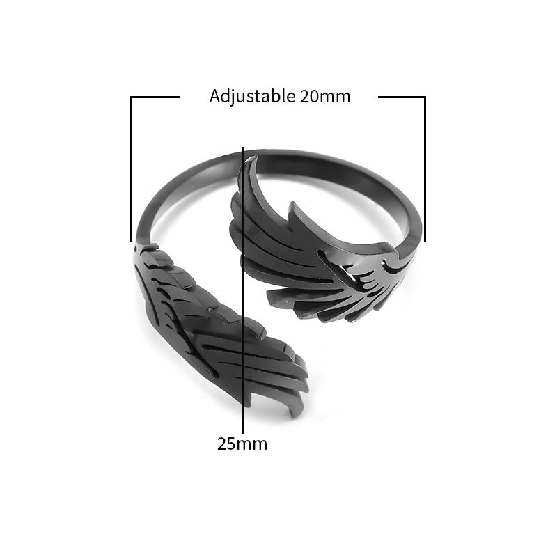 Simple Style Open Adjustable Stainless Steel Rings