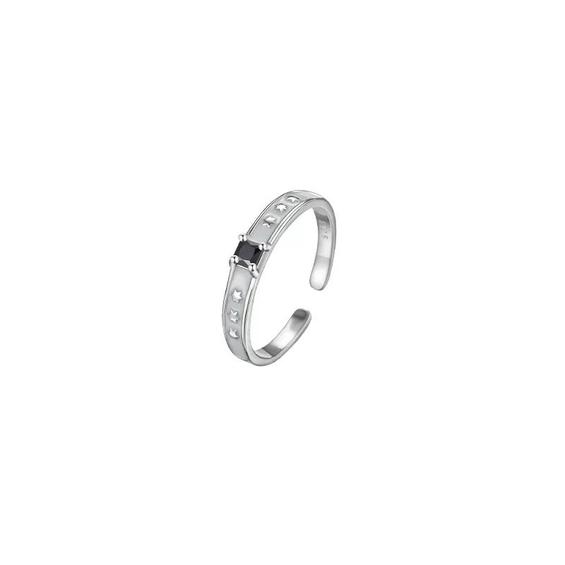 Swear The Star Couple Simple Enamel Rings