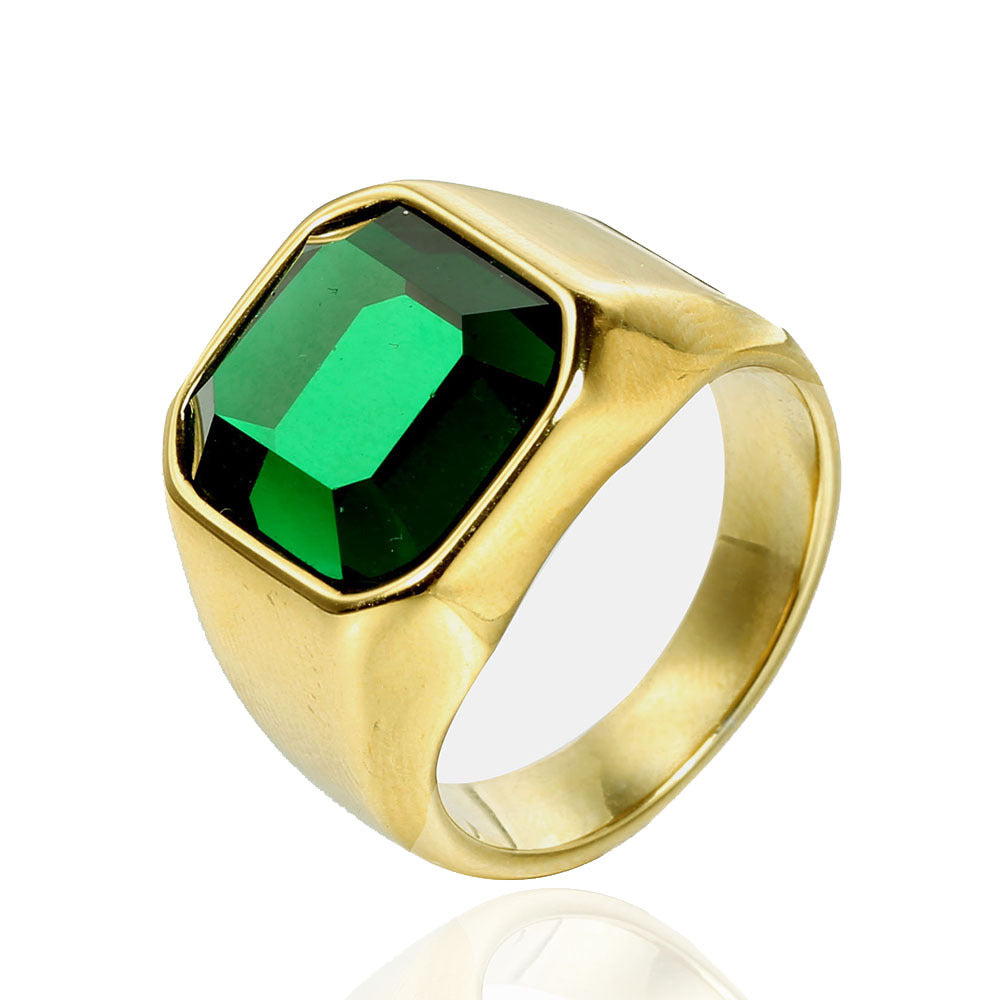 Men's Thailand Retro Distressed Personalized Titanium Steel Ring