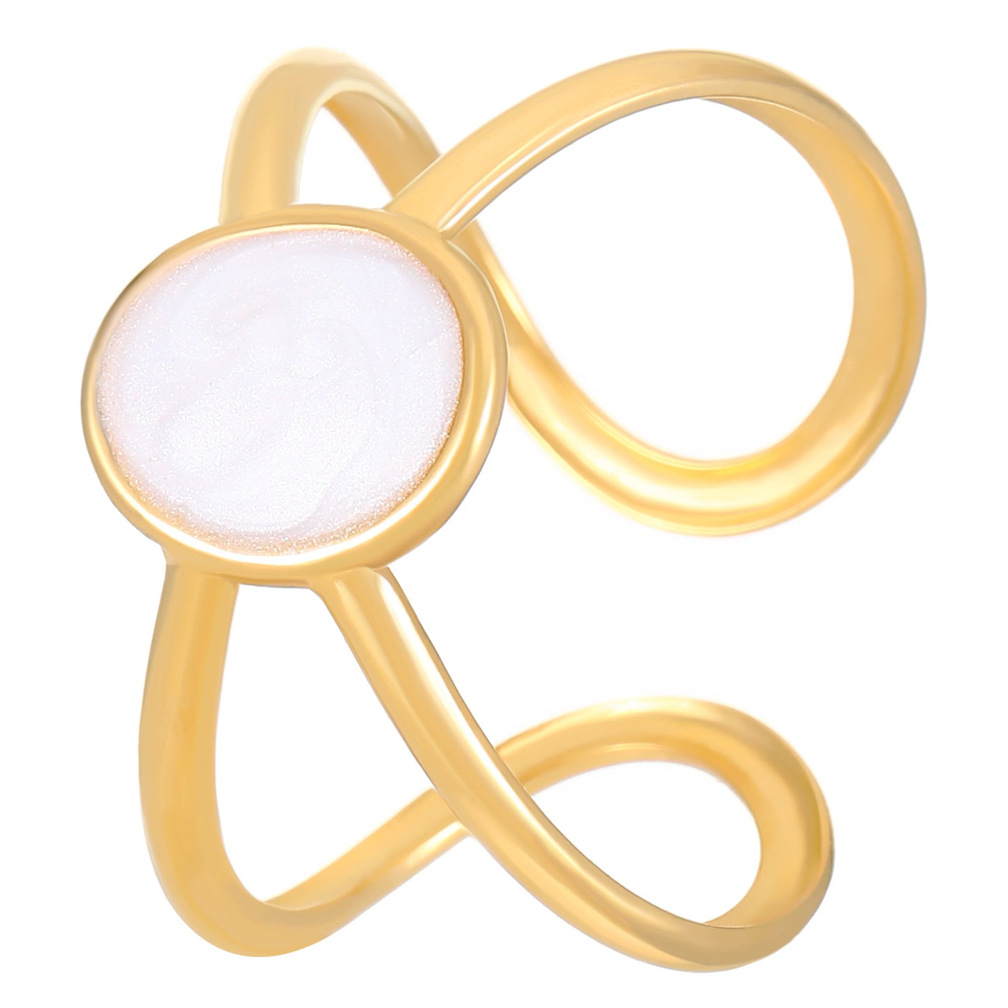 Women's Dripping Open Fashionable Gold-plated Irregular Stainless Rings