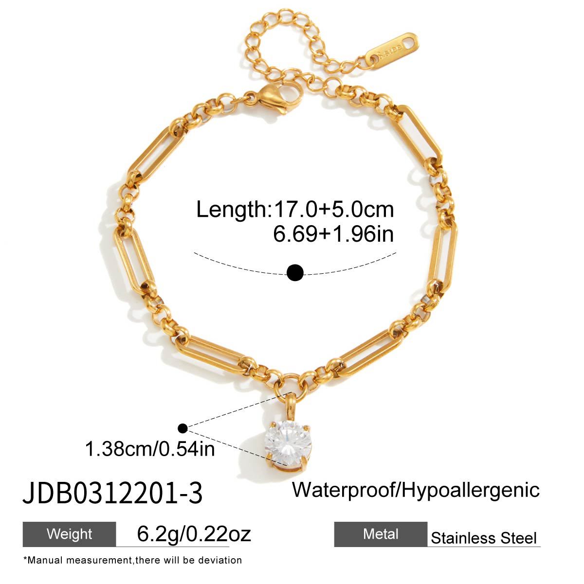 Ding Titanium Steel Zircon Female Light Luxury Minority Bracelet