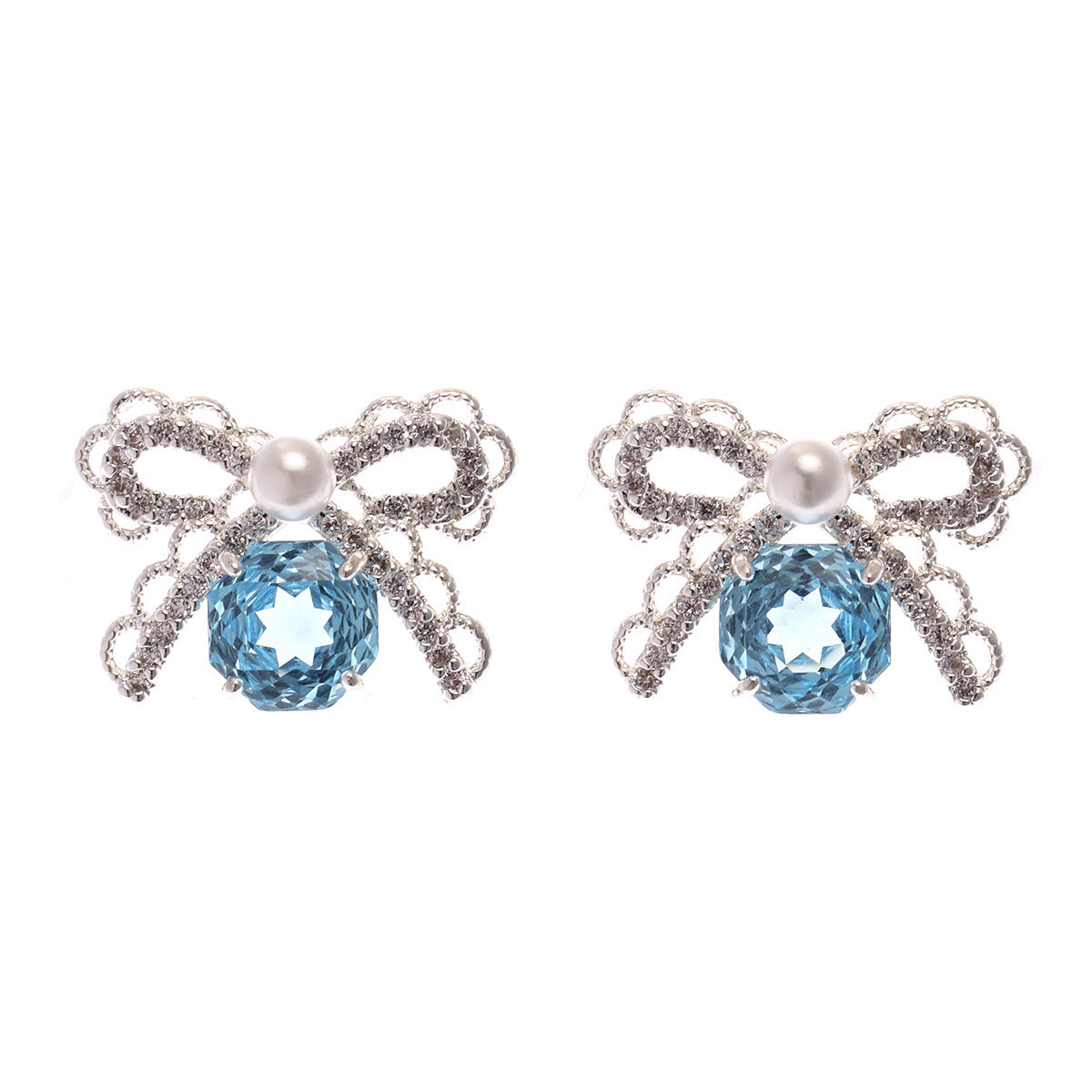 Summer Colorful Millennium Rose Cut Zircon Light Luxury Earrings