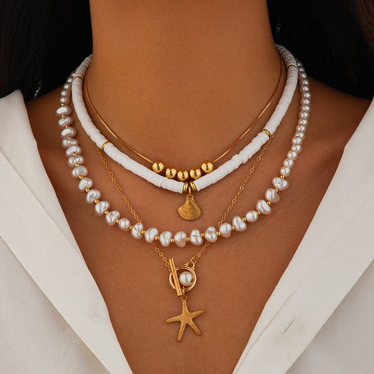 Bohemian Imitation Pearl Vacation Style Vintage Necklaces