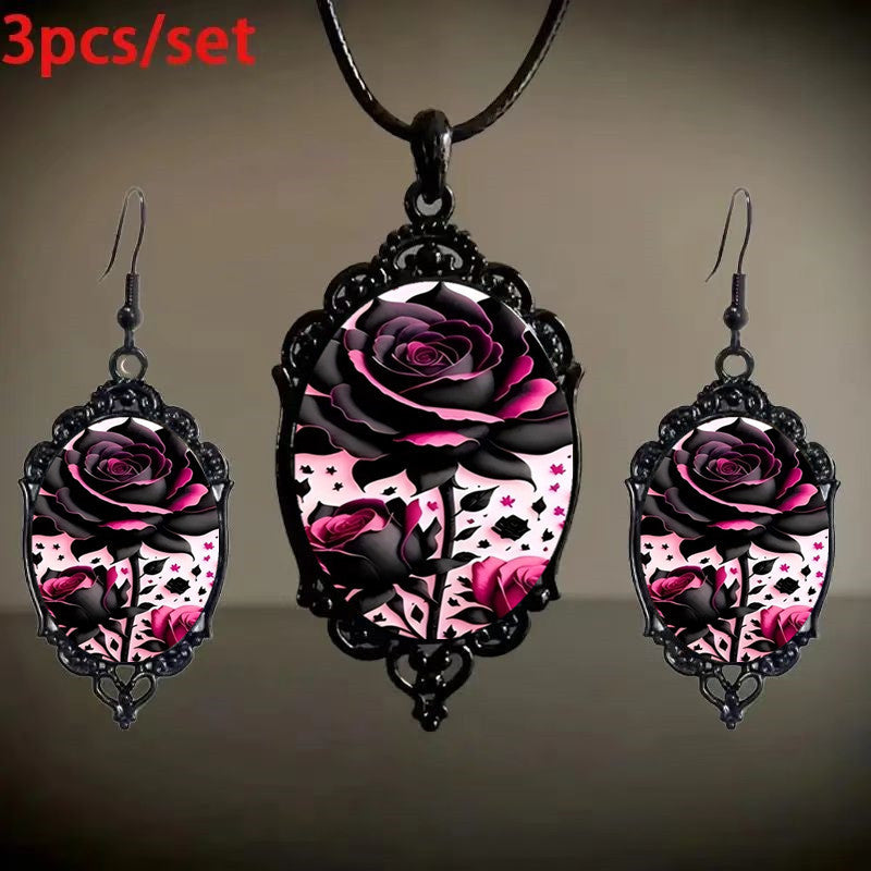 Fashion Elegant Glass Suite Romantic Gift Jewelry Set