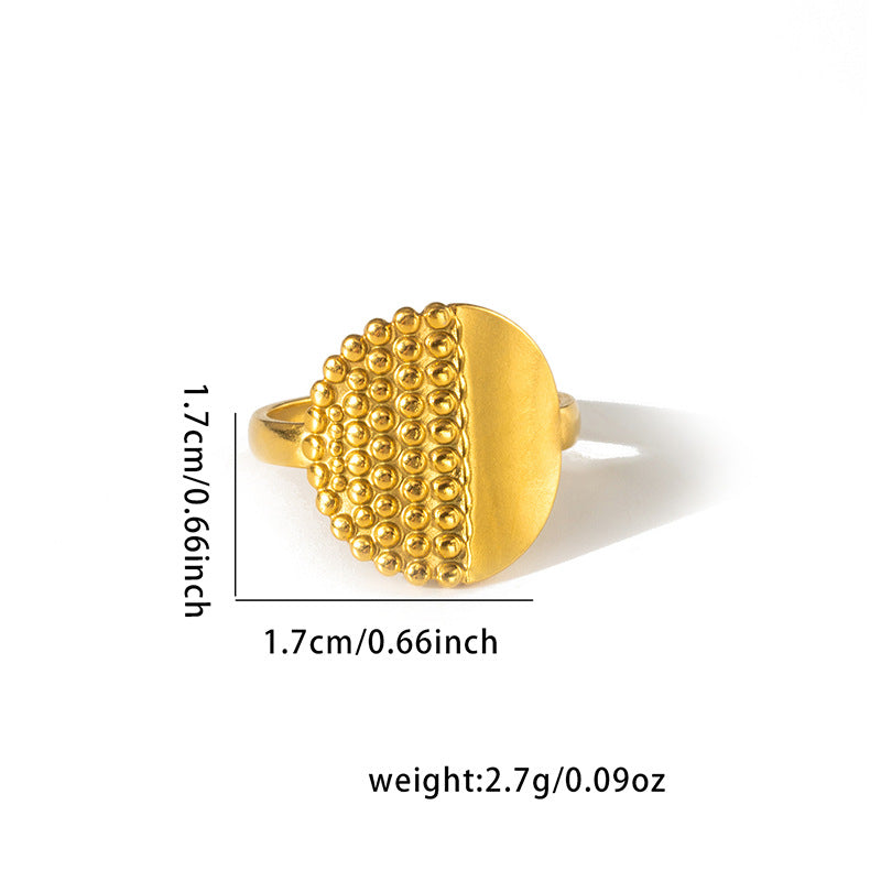 Women's Line Hollow Heart Snake-shaped Design Gold Rings