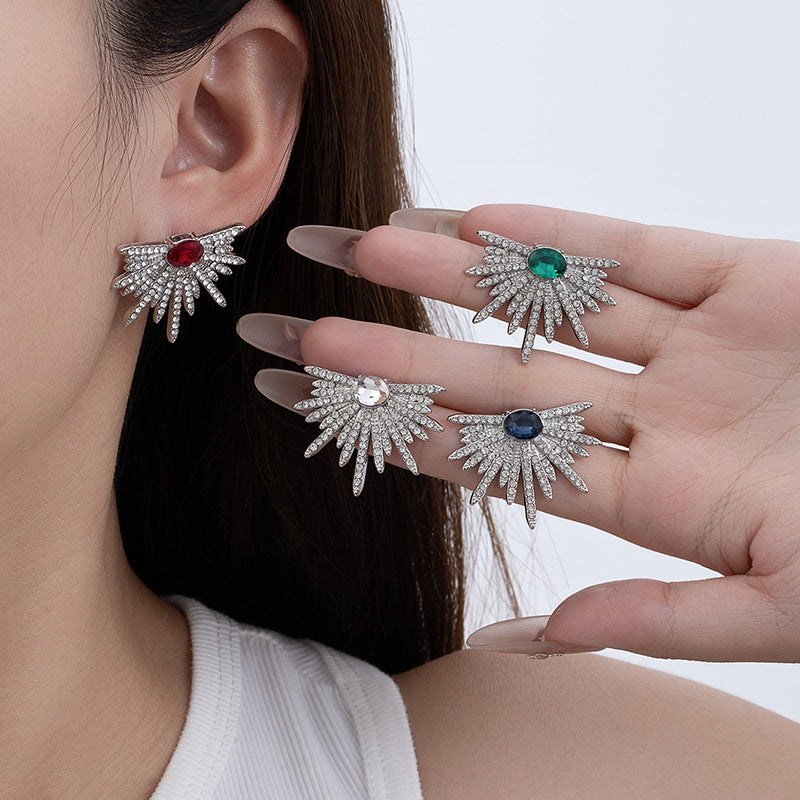Personalized Wings Full-jeweled Exaggerated Shiny Asterism Female Earrings
