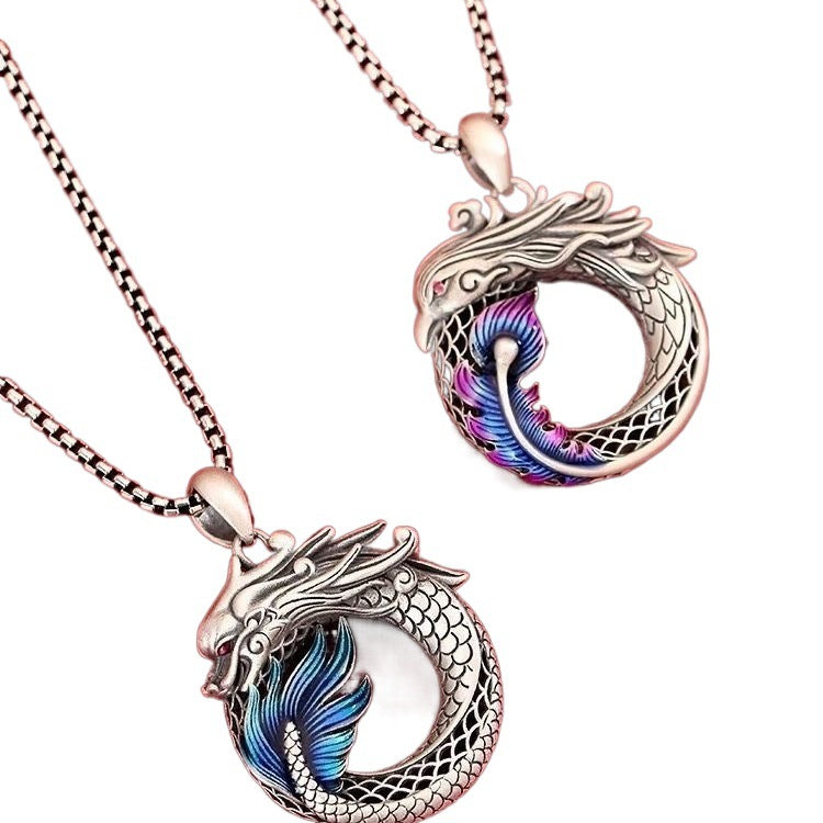 Women's & Men's Brought The Dragon Phoenix Retro Ethnic Necklace