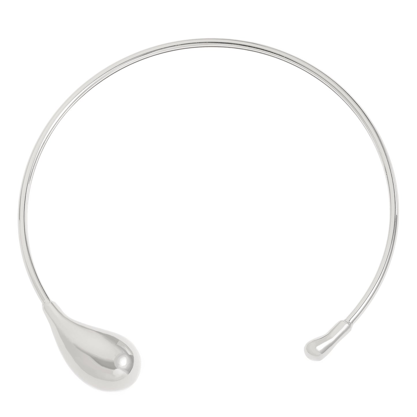 Women's Design Metal Minimalist Exaggerated Drop-shaped Gold Sier High Collar
