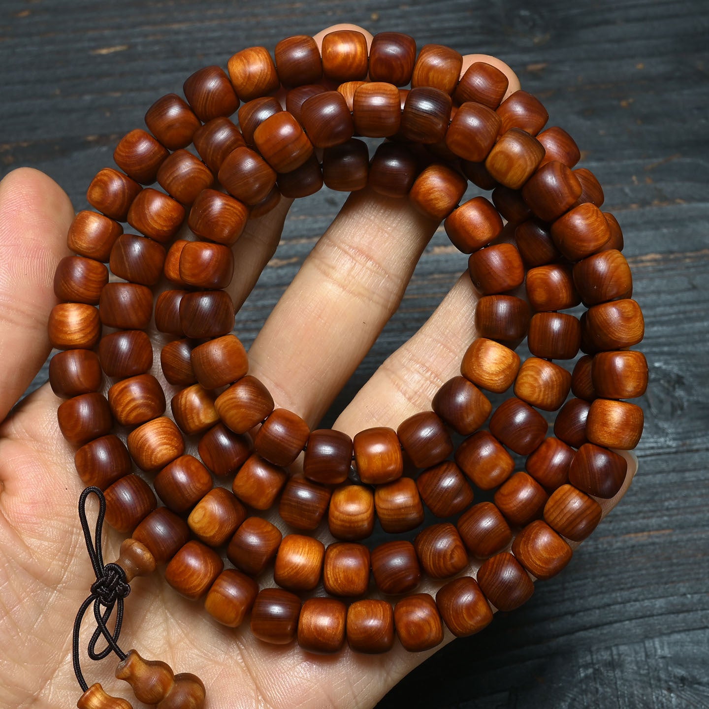 Thuja Mature Material Black Oil Buddha Beads High Density Bracelet