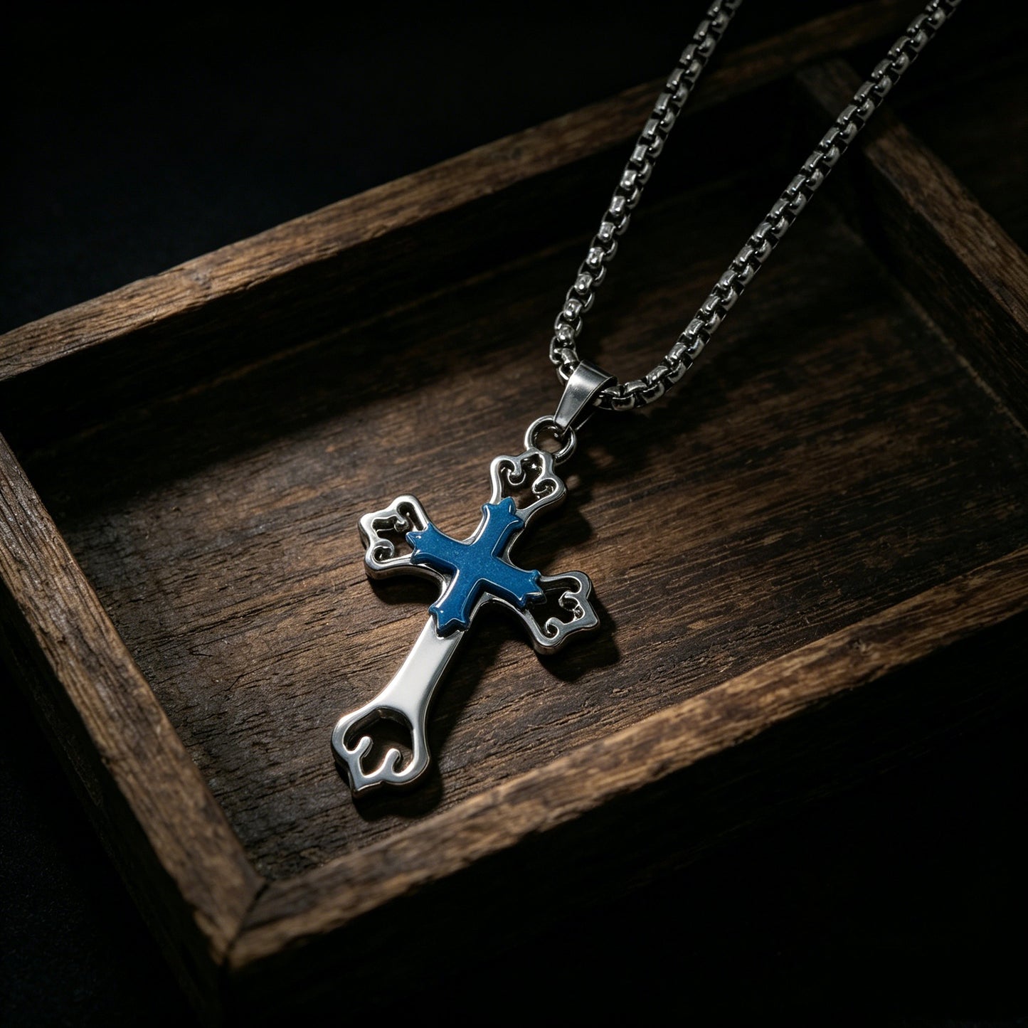 Men's Cross Versatile Personality Hip Hop Tide Necklace