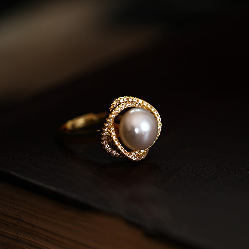 Zircon Female Niche Open Design Light Luxury High Sense Chinese Rings