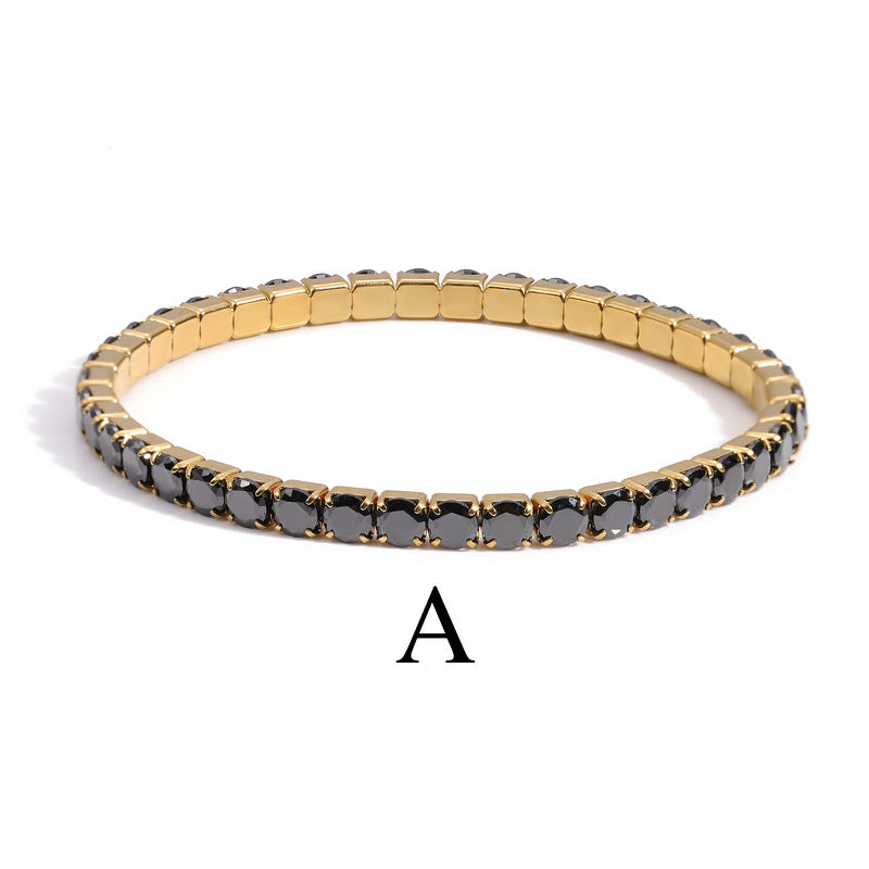 Women's Round Zirconium Full Diamond Inlaid Exquisite Fashion Bracelets