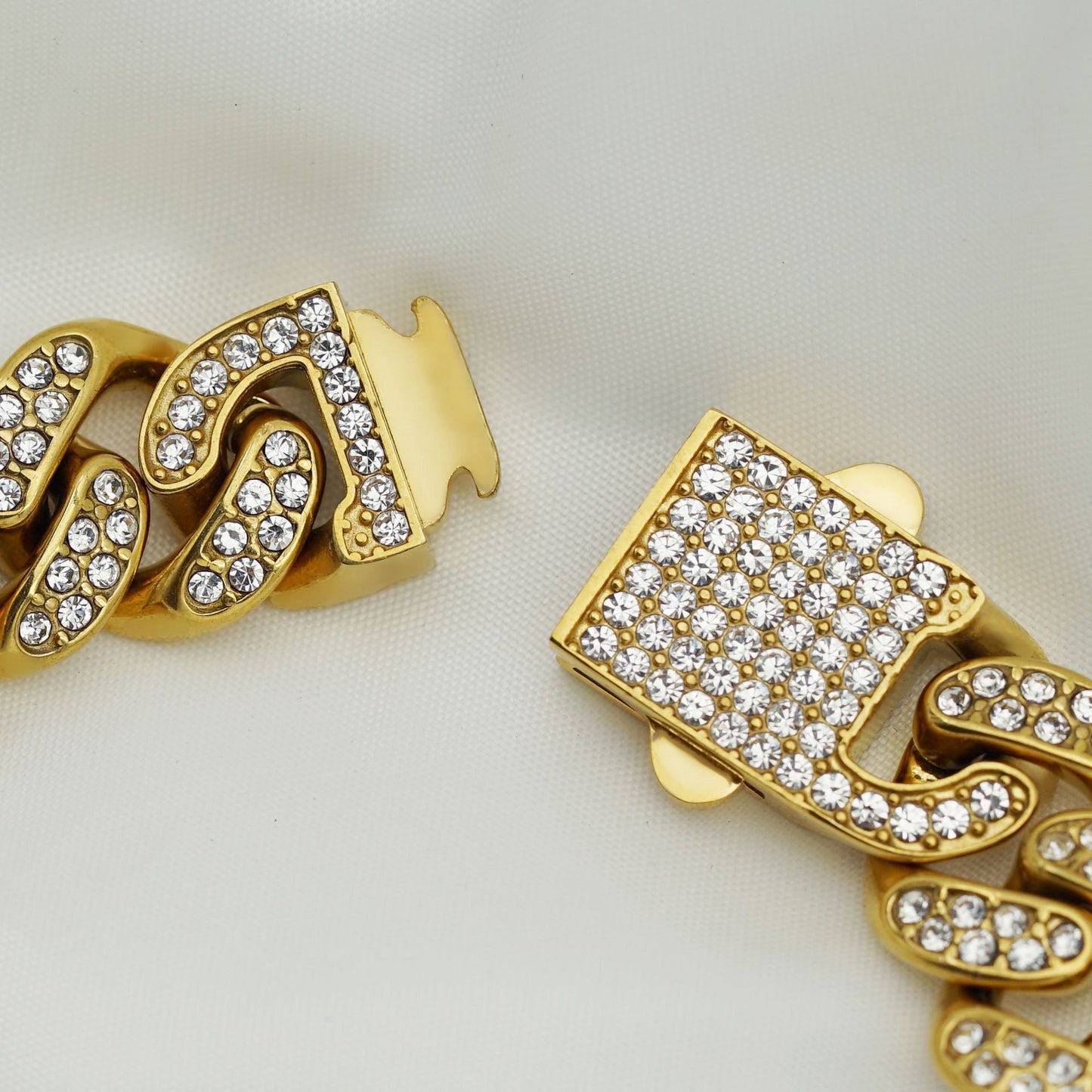 Full Diamond Color Gemstone Cuban Personality Affordable Luxury Fashion Titanium Bracelets
