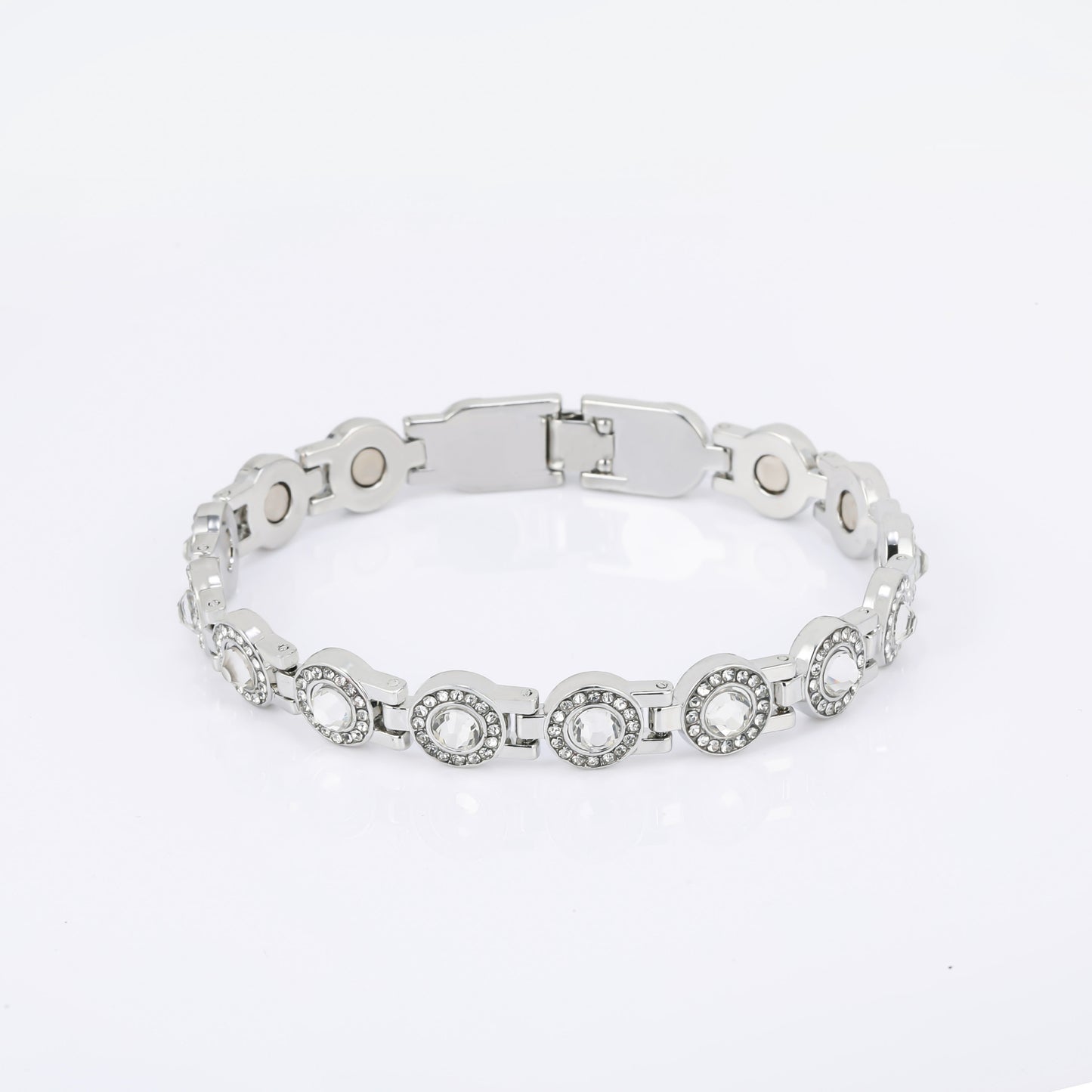 Women's Round Full Diamond Magnet Fashion Single Bracelet