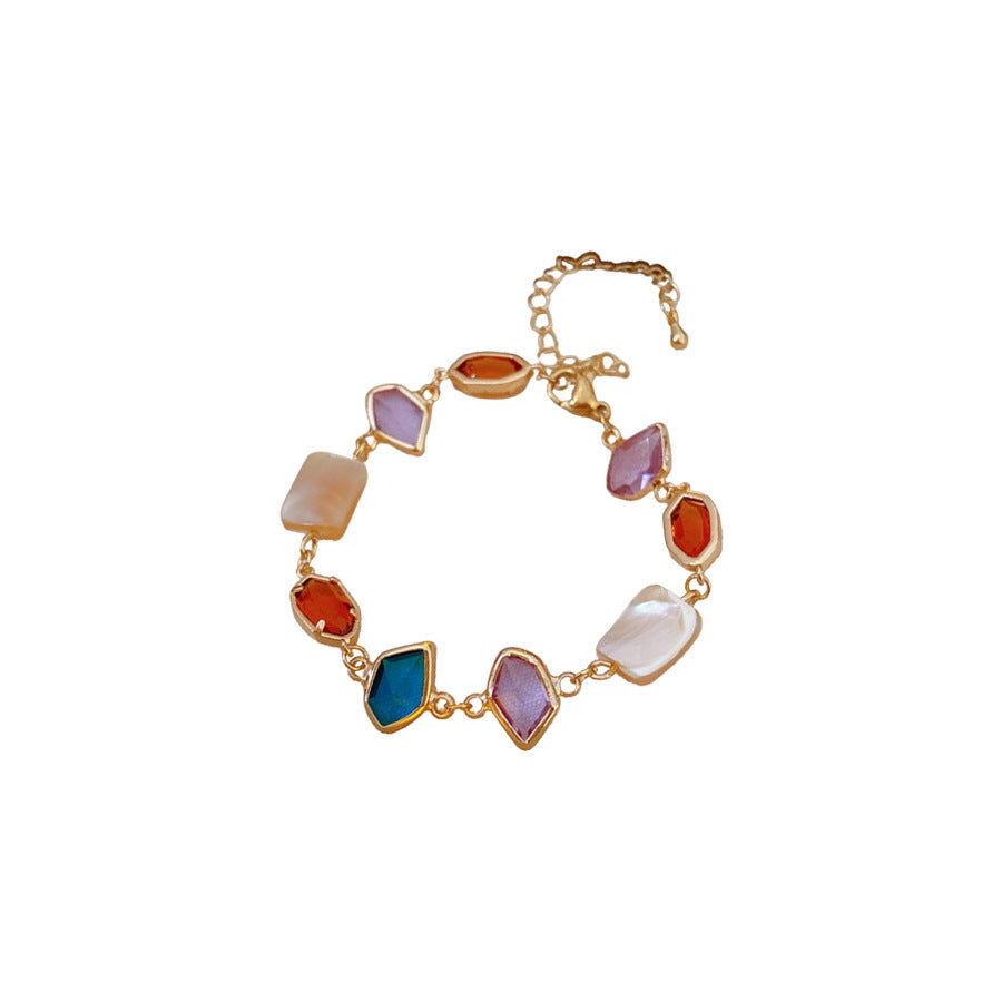 Shell Square Female Light Luxury Minority Jewelry Set