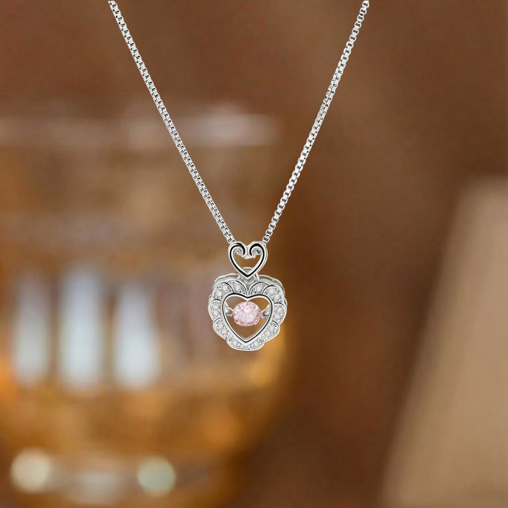 Women's Loving Heart Zircon For Light Luxury Minority Design High-grade Clavicle Necklace
