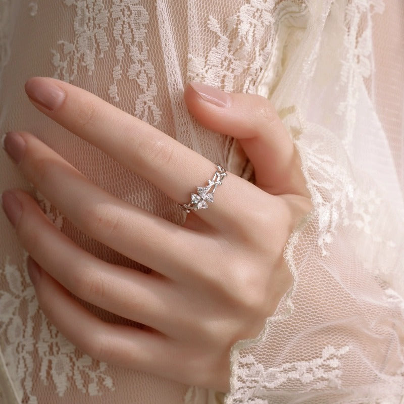 Women's Pure Sier Fashion Personal Korean Style Ring