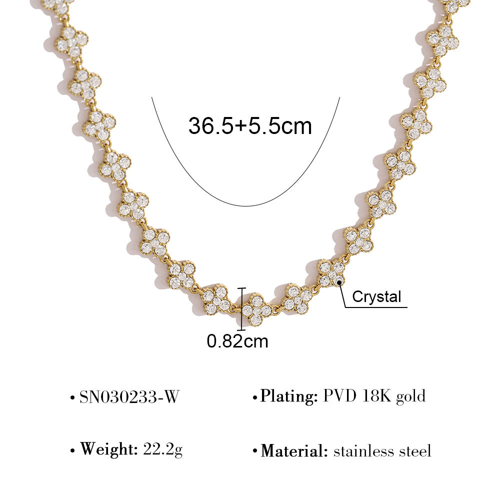 Women's Clover Exquisite Luxury Light High-grade Stainless Steel Necklace