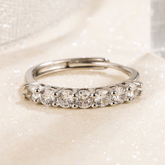 High-grade Micro Inlaid Zircon Square Open Rings