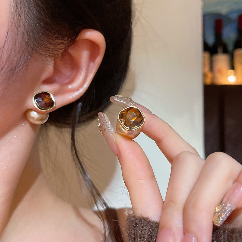 Women's For Light Luxury Minority Advanced Feeling Crystal Earrings
