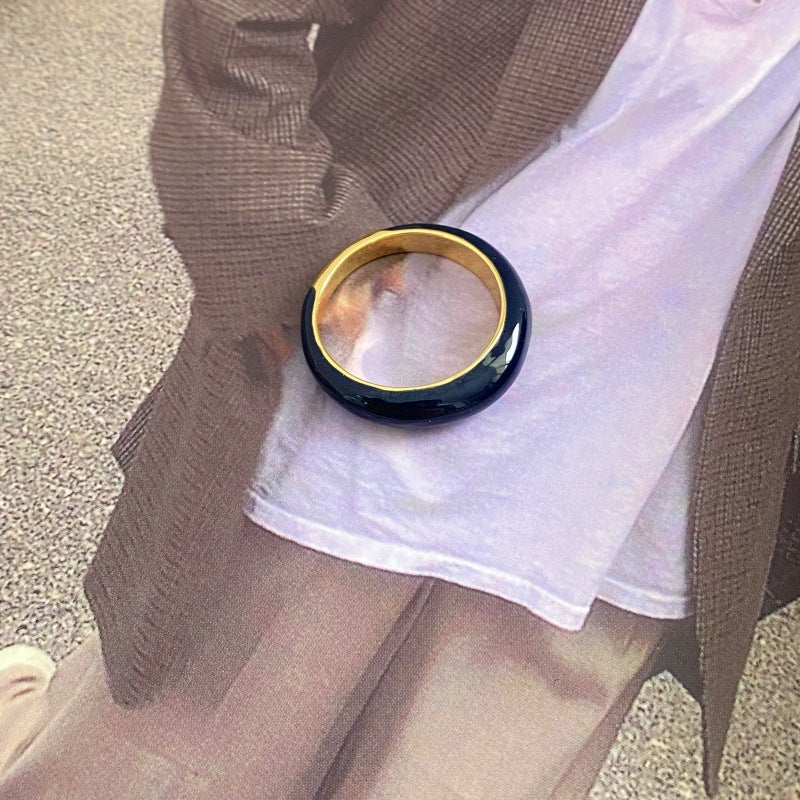 Light Luxury Minority Elegant French Atmosphere Sense Twin Rings