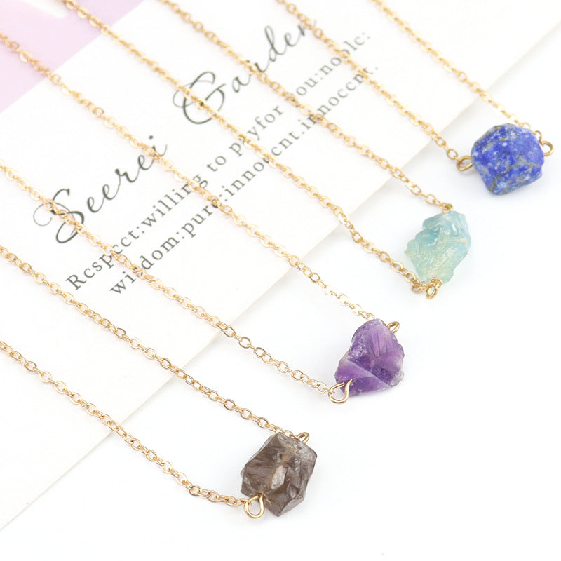 Classic Attractive Natural Stone Crystal Ore Necklaces