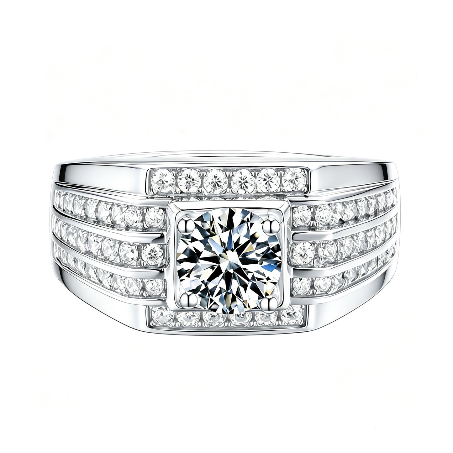 Men's Ya Zircon Personality Trend Luxury Fashion Ring