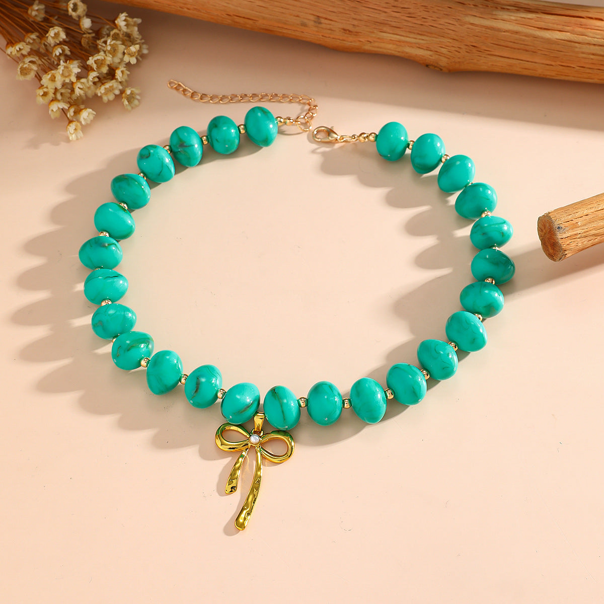 Multicolor Resin Beaded Boho Fashion Exquisite Versatile Exaggerated Necklace