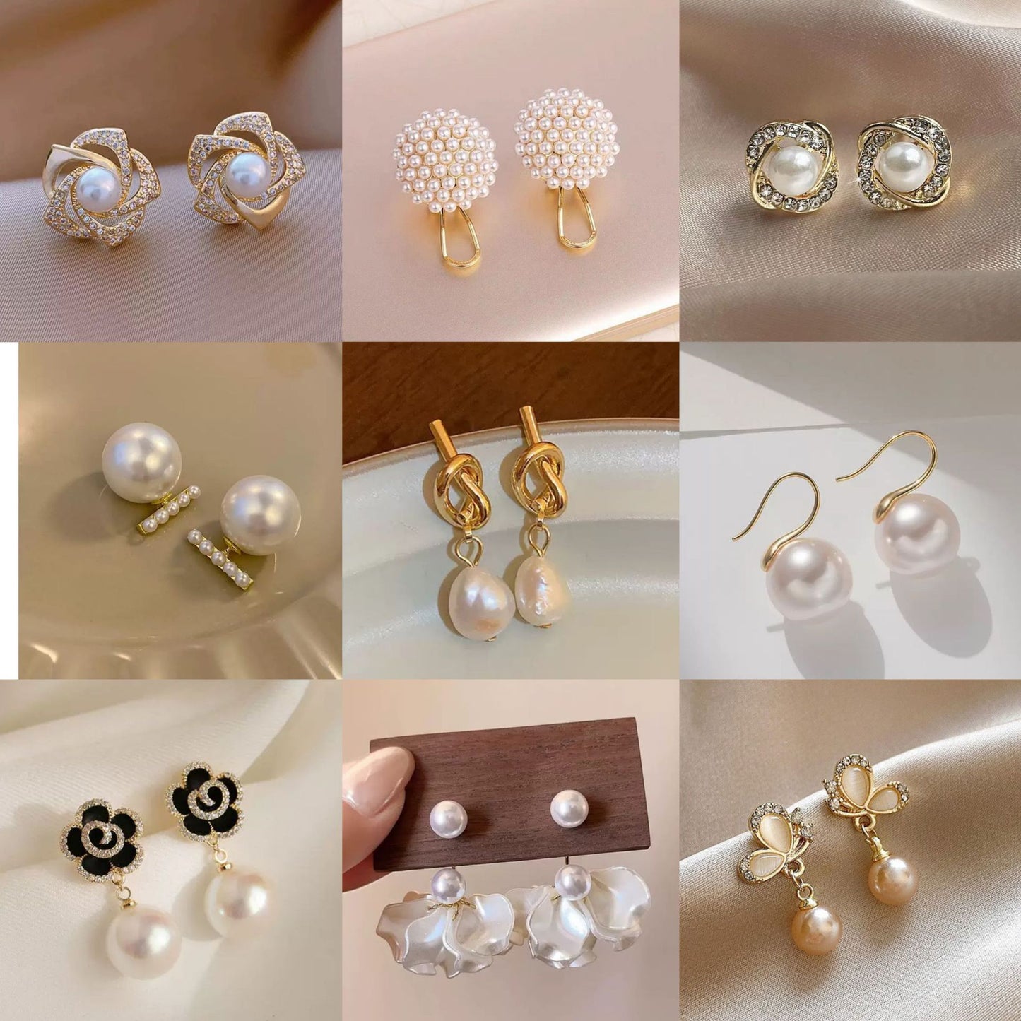 Women's Low Price Light Luxury Premium Temperamental Pearl Eardrops Rings