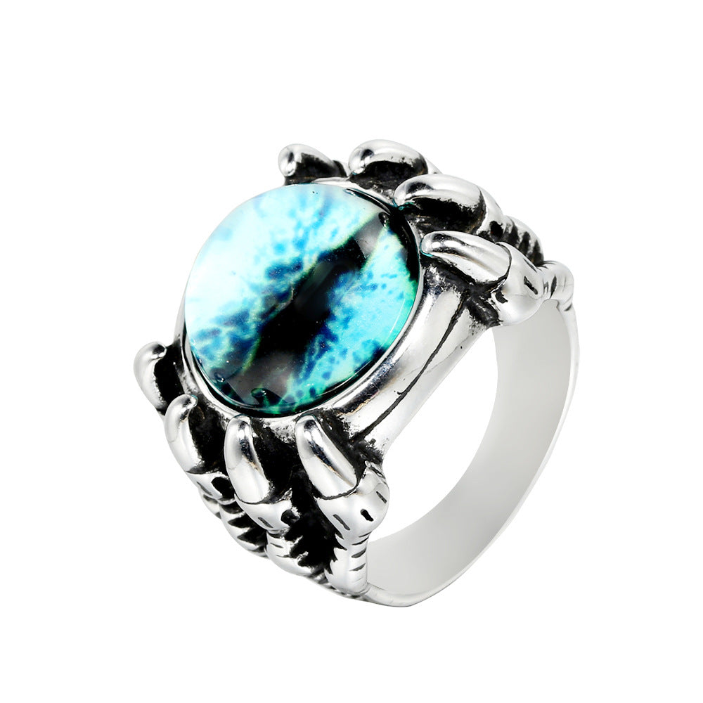 Eye Dragon Claw Personality Punk Stainless Ring