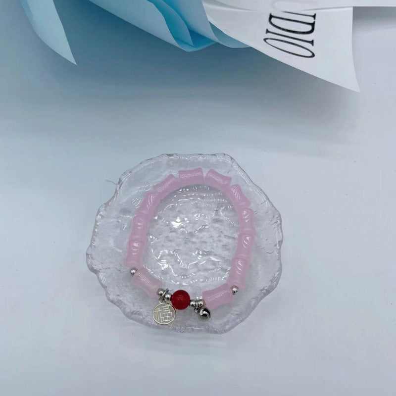 Camellia Little Daisy Crystal Girlfriends Color Glass Chipping Bracelet