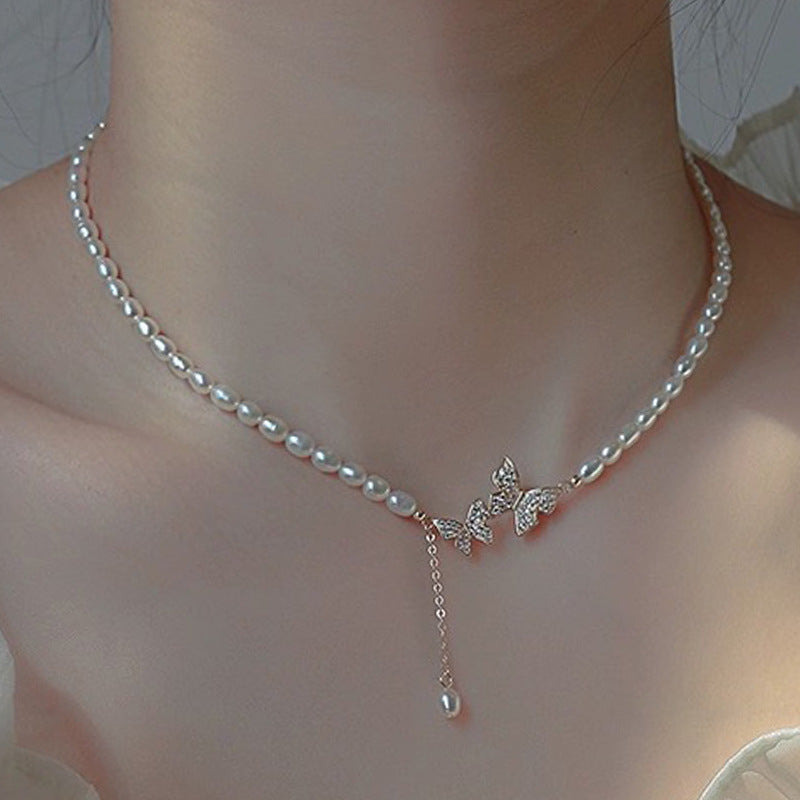 Women's Stitching Heart Clavicle Chain Light Luxury Necklaces