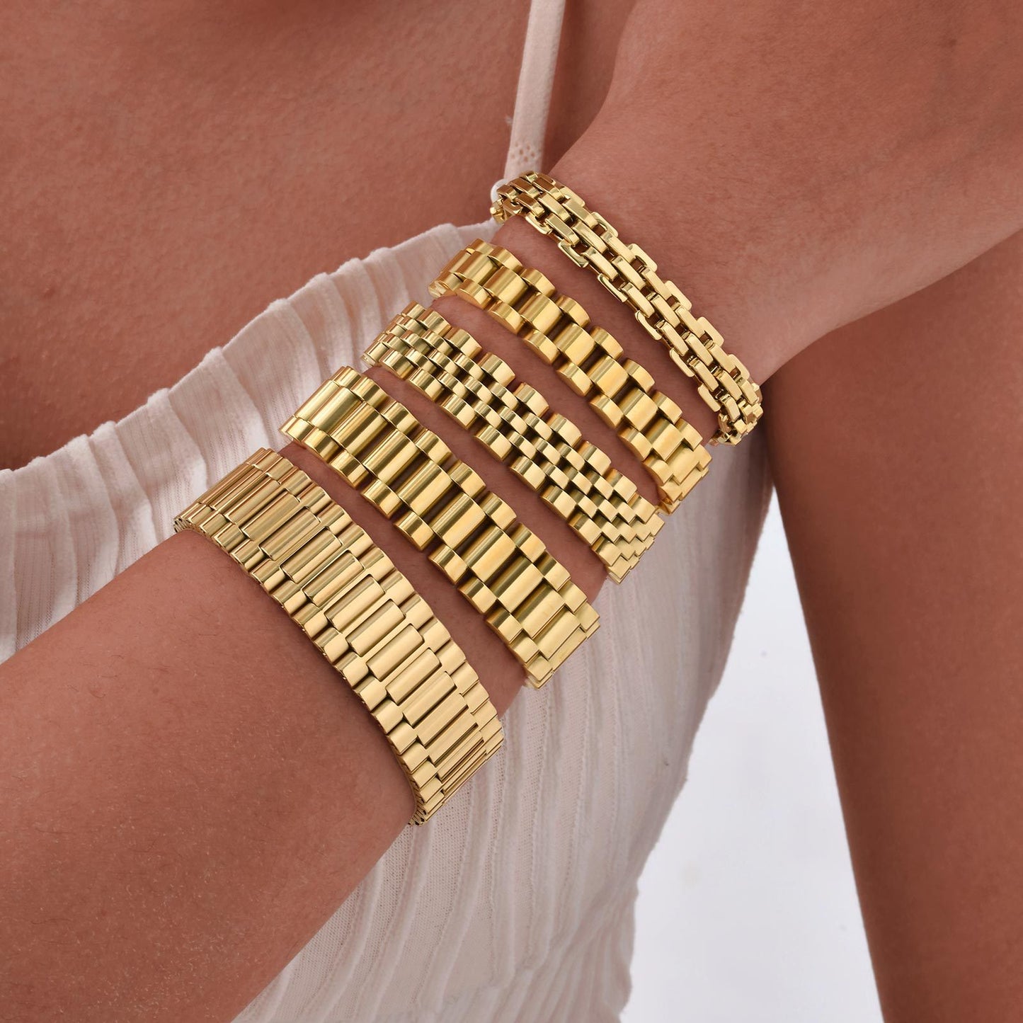 Attractive Innovative Stainless Steel Strap Couple Bracelets