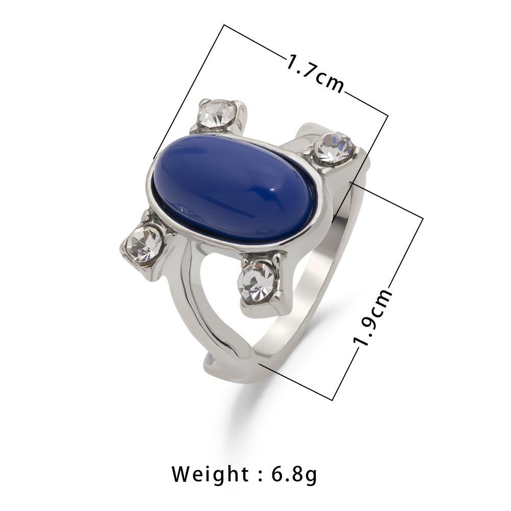 Fashion Ornament Accessories Peripheral Creative Sapphire Rings