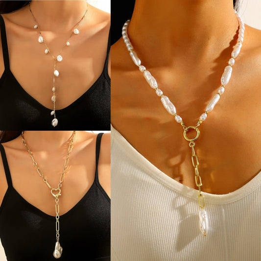 Women's Baroque Pearl Affordable Luxury Fashion High Necklace