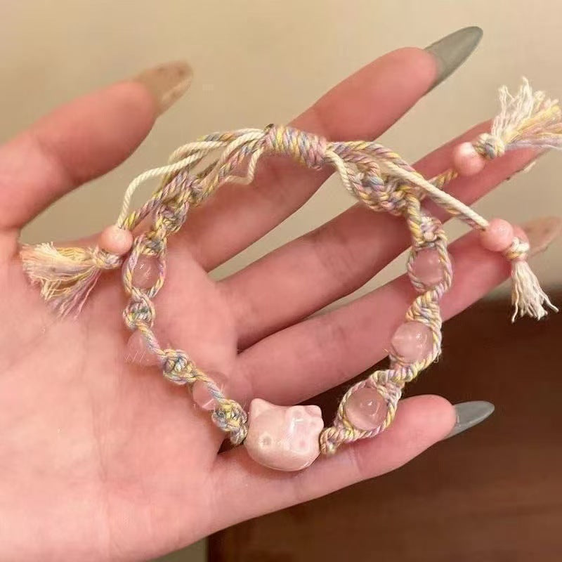 Kitten Braided For Stylish Simple Versatile Good-looking Bracelets
