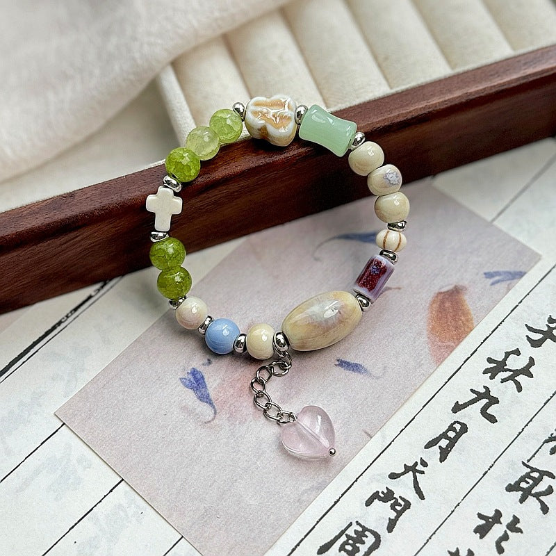 Ceramic National Style Bamboo Joint Couple Love Bracelets