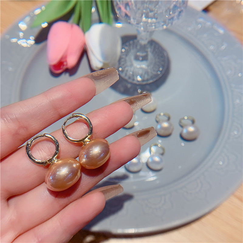 Women's Light Luxury Pearl Ear Clip French Minority High-grade Stud Earrings