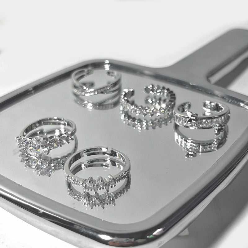 Micro Setting Female Niche High-grade Cold Rings